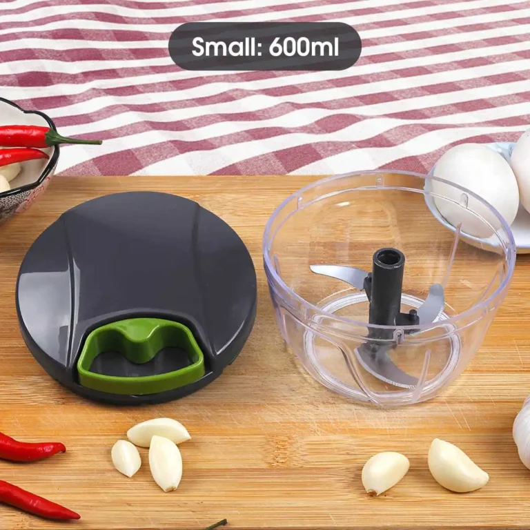Manual Pull String Food Chopper with 600ml and 1000ml Bowls