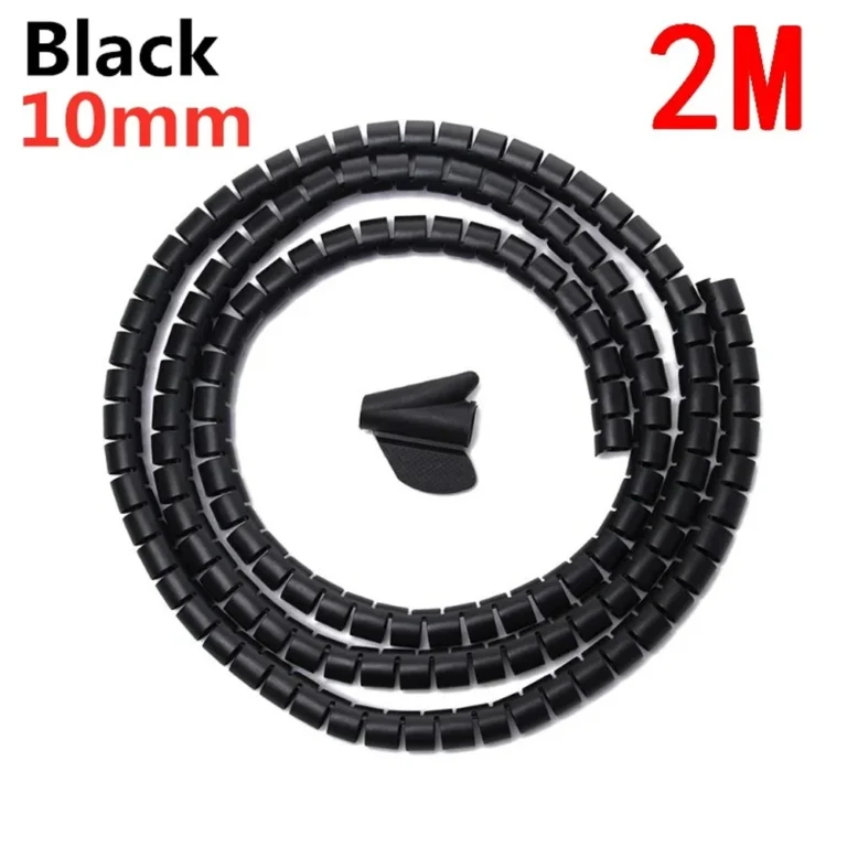 2M Flexible Spiral Cable Organizer Tube, 10mm or 16mm