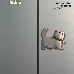 Catjoy acrylic fridge magnet with cartoon kitten design