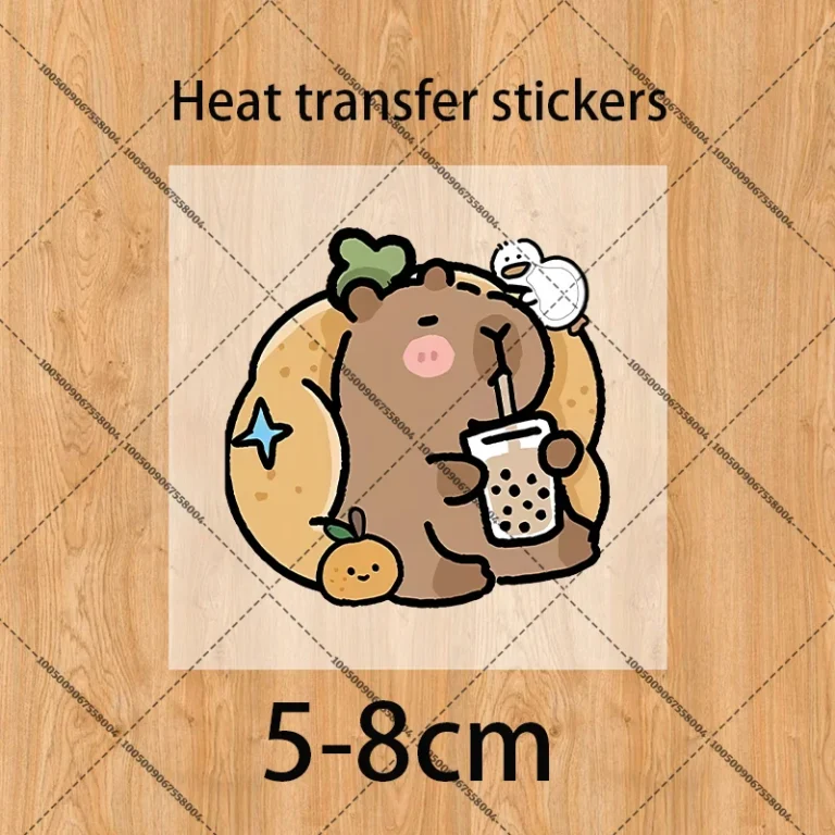 400ml Clear Capybara Cartoon Straw Cup with Leak-Proof Lid