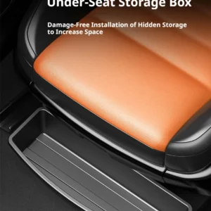 Removable under-seat storage box placed beneath car seat