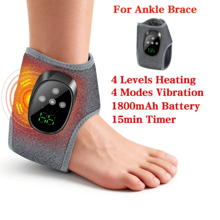 Electric Heated Ankle Massager with Vibration and Heat Compression