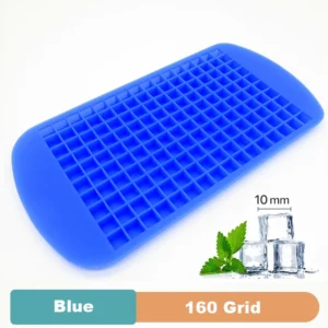 Silicone ice cube tray with large square ice molds in multiple grid configurations