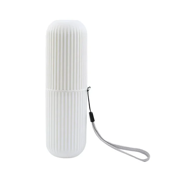 Portable toothbrush and toothpaste holder case in multiple colors