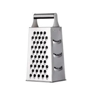 Multi-functional vegetable cutter with gold metallic finish and stainless steel blade