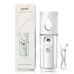 Plastic 20ml facial steamer humidifier in pink and white colors