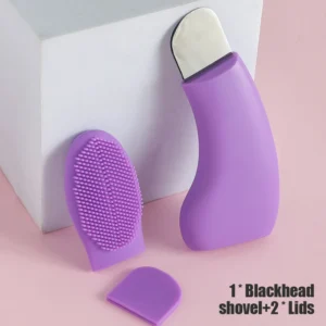 Blackhead removal tool in multiple colors made of rubber for facial cleansing
