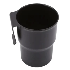 Universal adjustable car cup holder attached to air vent holding a cup