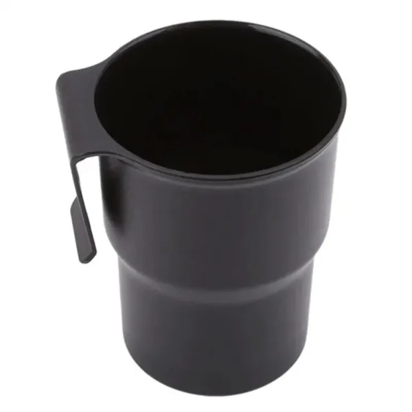 Universal adjustable car cup holder attached to air vent holding a cup