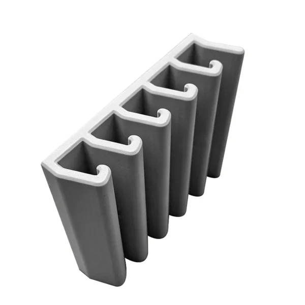 Wall-mounted plastic kitchen lid holder rack with multiple slots