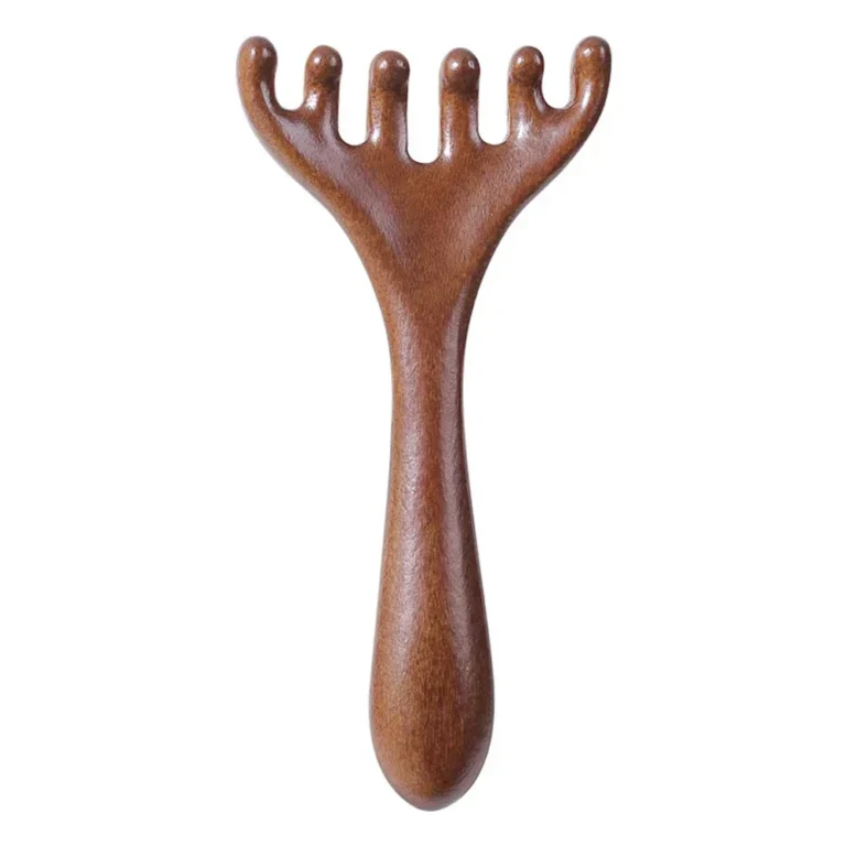 Golden Sandalwood Five-Claw Gua Sha Scalp and Back Massager