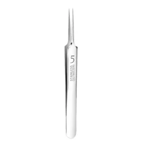 No.5 superfine tip tweezer and skin scraping tool for blackhead and acne care