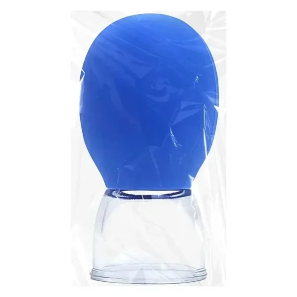 Ten-piece set of silicone vacuum cupping massage cups in purple and blue colors