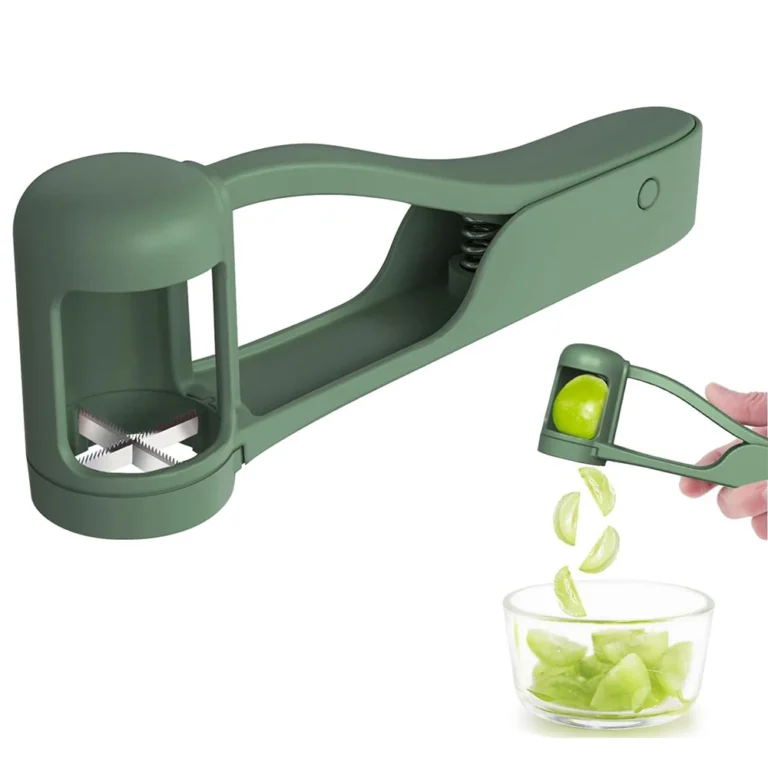 LMETJMA Stainless Steel Fruit Slicer for Grapes, Tomatoes & Strawberries