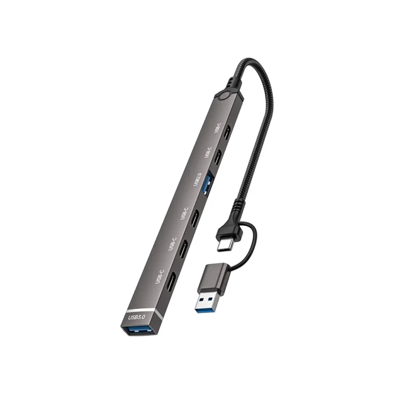 7-Port USB Docking Station with Dual Display Outputs