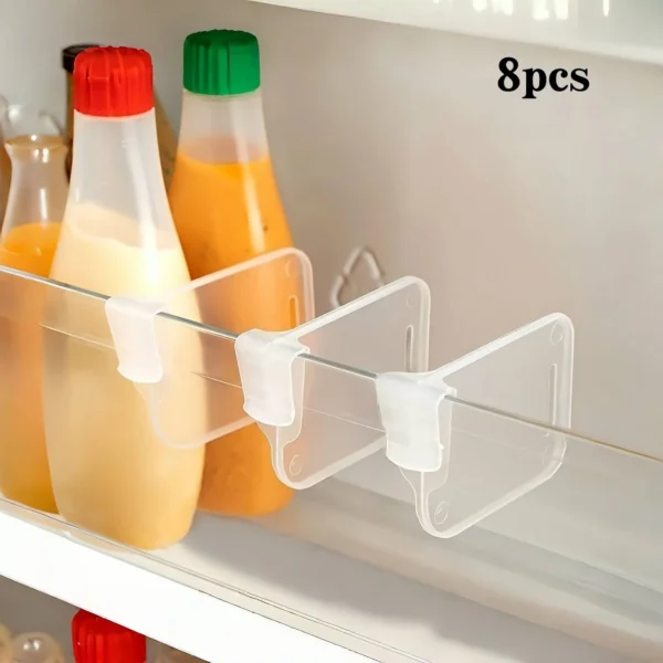 Set of eight waterproof PVC storage dividers arranged on white background