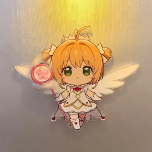 Rotating Card Captor Sakura Q-version fridge magnet 10x10cm on refrigerator