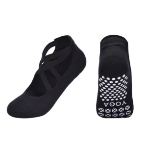 Pair of women's non-slip breathable backless yoga socks in multiple colors
