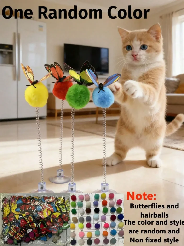 Suction Cup Spring Cat Teaser Toy for Indoor Cats