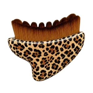 Lymphatic drainage face brush with curved shape for facial and chin massage