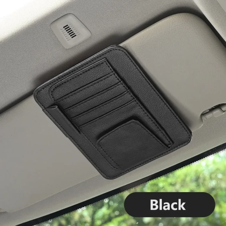 Multifunctional Car Sun Visor Clip with Card and Glasses Holder