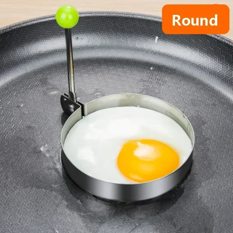 Heart-Shaped Stainless Steel Egg Molds, 4 or 5 Piece Set