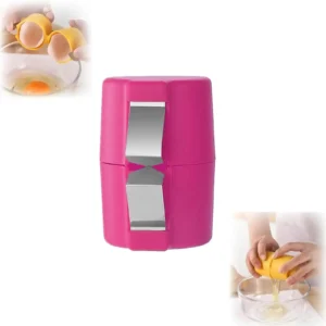 Handheld plastic egg shell opener tool in orange color