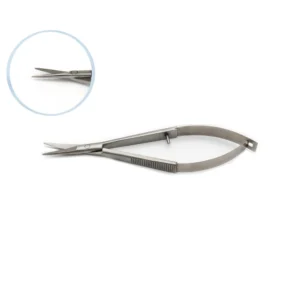 12cm stainless steel eyebrow scissors set with gold and silver curved and straight blades