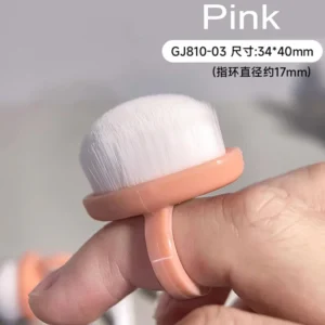 Plastic ring-shaped nail dust cleaning brush in three color options