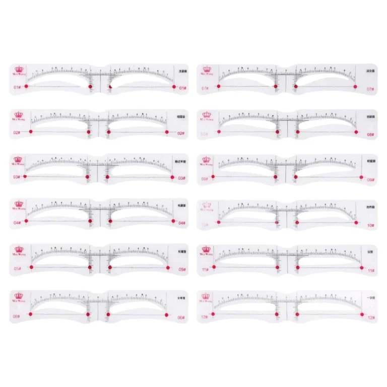 12-Piece Reusable Eyebrow Stencil Set for Shaping and Grooming