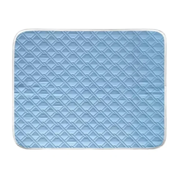 Soft self-cooling pet mat measuring 45x35cm on white background