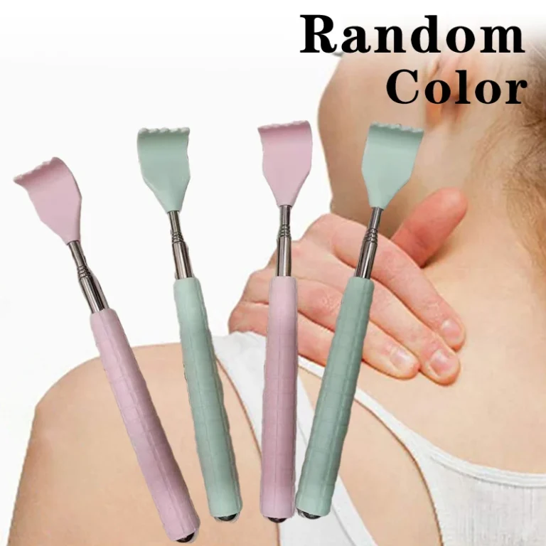 Telescopic Stainless Steel Back Scratcher with Rolling Massage Beads
