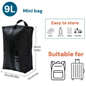 Foldable waterproof TPU storage bags in three different sizes
