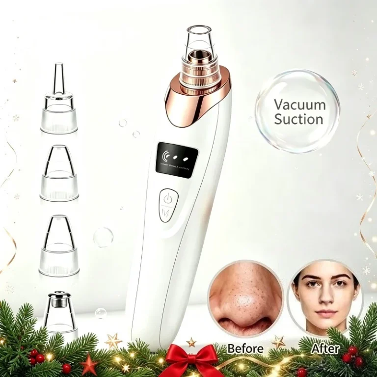 Portable Electric Blackhead and Acne Vacuum Remover with 3 Suction Levels