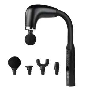 Handheld deep tissue muscle massager gun with ergonomic handle