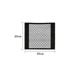 Black elastic mesh car trunk storage net organizer
