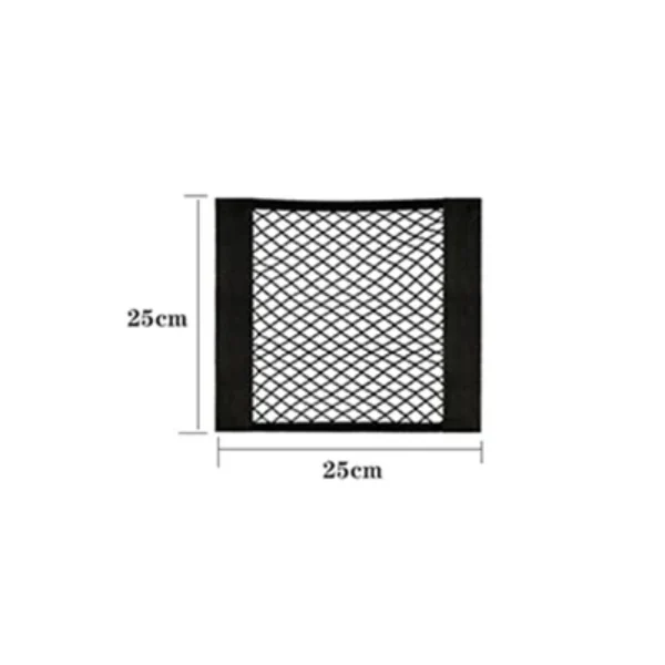 Black elastic mesh car trunk storage net organizer