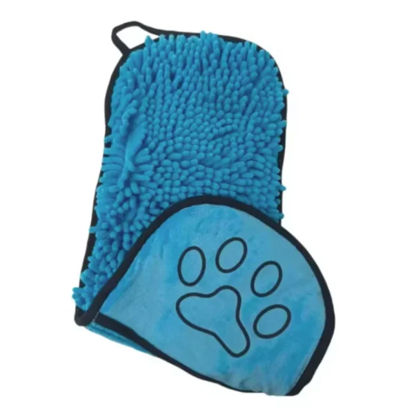 Large absorbent quick-drying pet bath towel in beige color