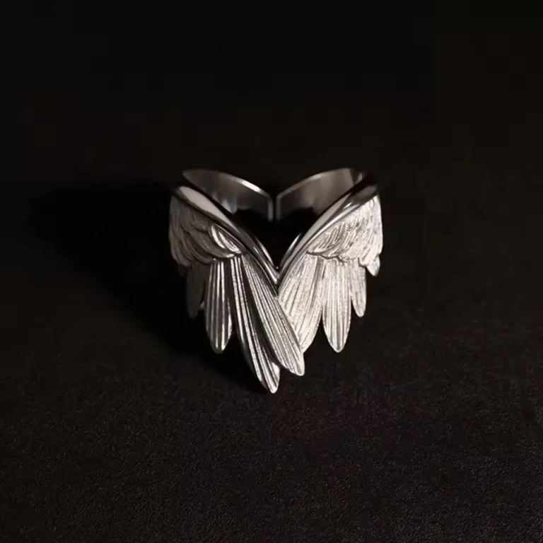 Retro Angel Wings Adjustable Open Ring for Women