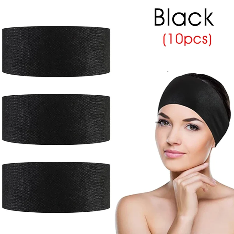 Disposable White Facial Headbands - Pack of 10/50/100