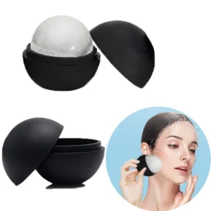 Facial ice roller with silicone ice mold for face and eye skin care