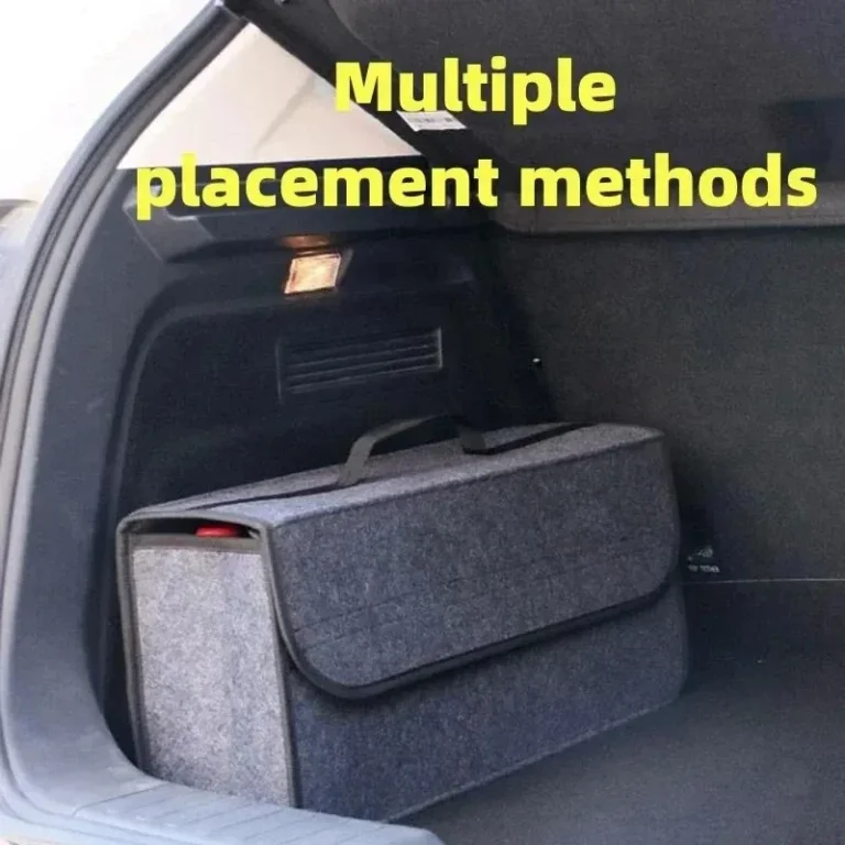 Large Felt Car Trunk Organizer with Non-Slip Compartments