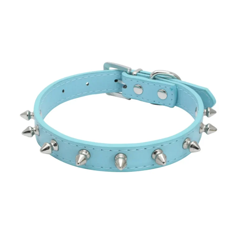 Leather Spiked Collar for Small to Medium Dogs and Cats