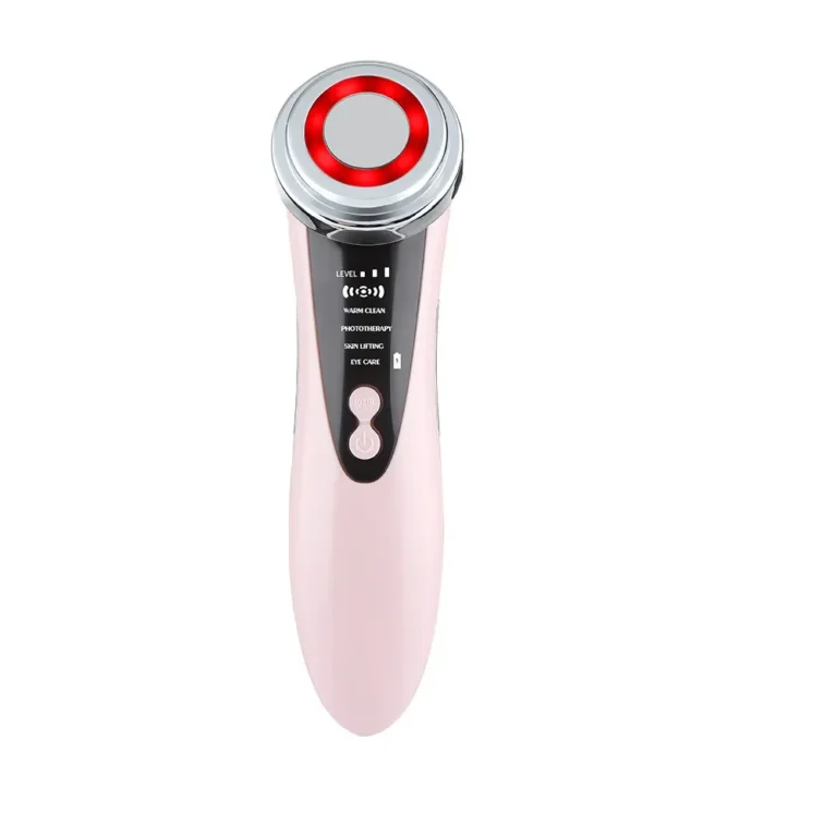 4-in-1 Facial Cleansing Brush with LED Light and Vibration Massage