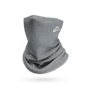 thermal velvet ski mask and neck warmer in dark gray color