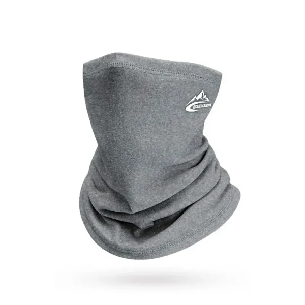 thermal velvet ski mask and neck warmer in dark gray color