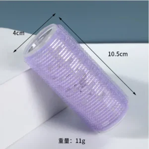 Two sizes of colorful plastic self-adhesive hair rollers for styling