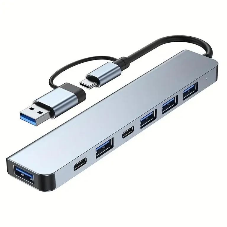 7-in-1 Multi-Port USB-C Hub for Phones, Tablets, and Laptops