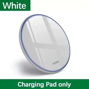 Black 30W wireless charging pad with USB-C cable