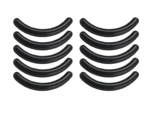 Durable Eyelash Curler with Silicone Strip in Silver and Black